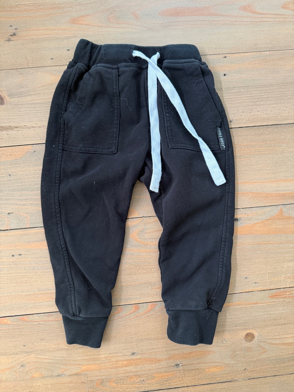 Little Bipsy Black Jogger Pants - 2-3T